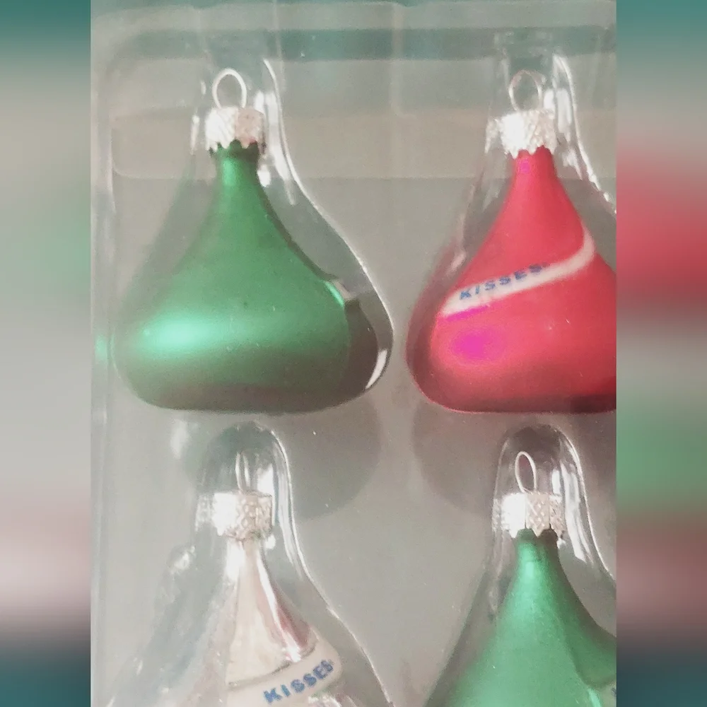 Herheys X Kurt Adler Kisses Glass Ornaments